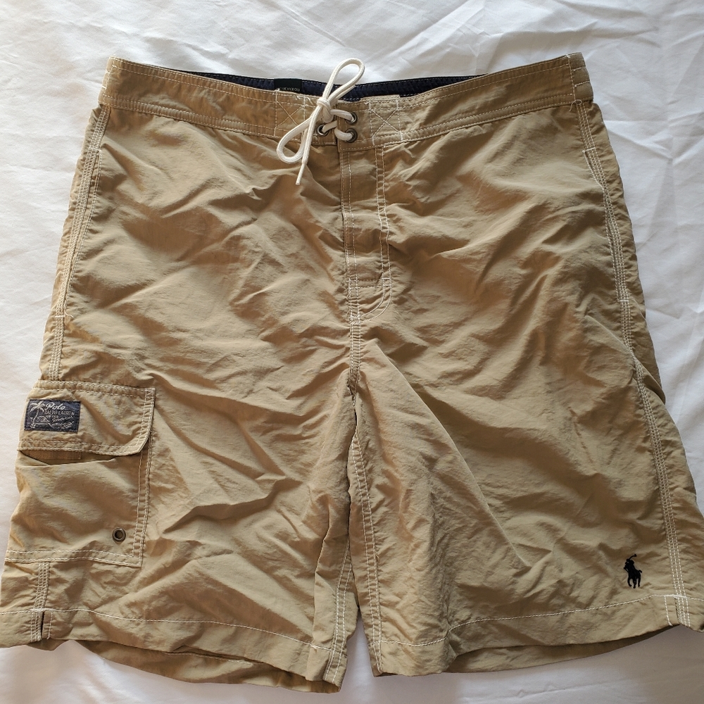 Polo Ralph Lauren Beige Swim Trunks Board Shorts